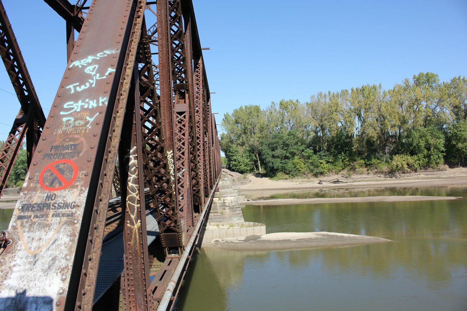 Looking north